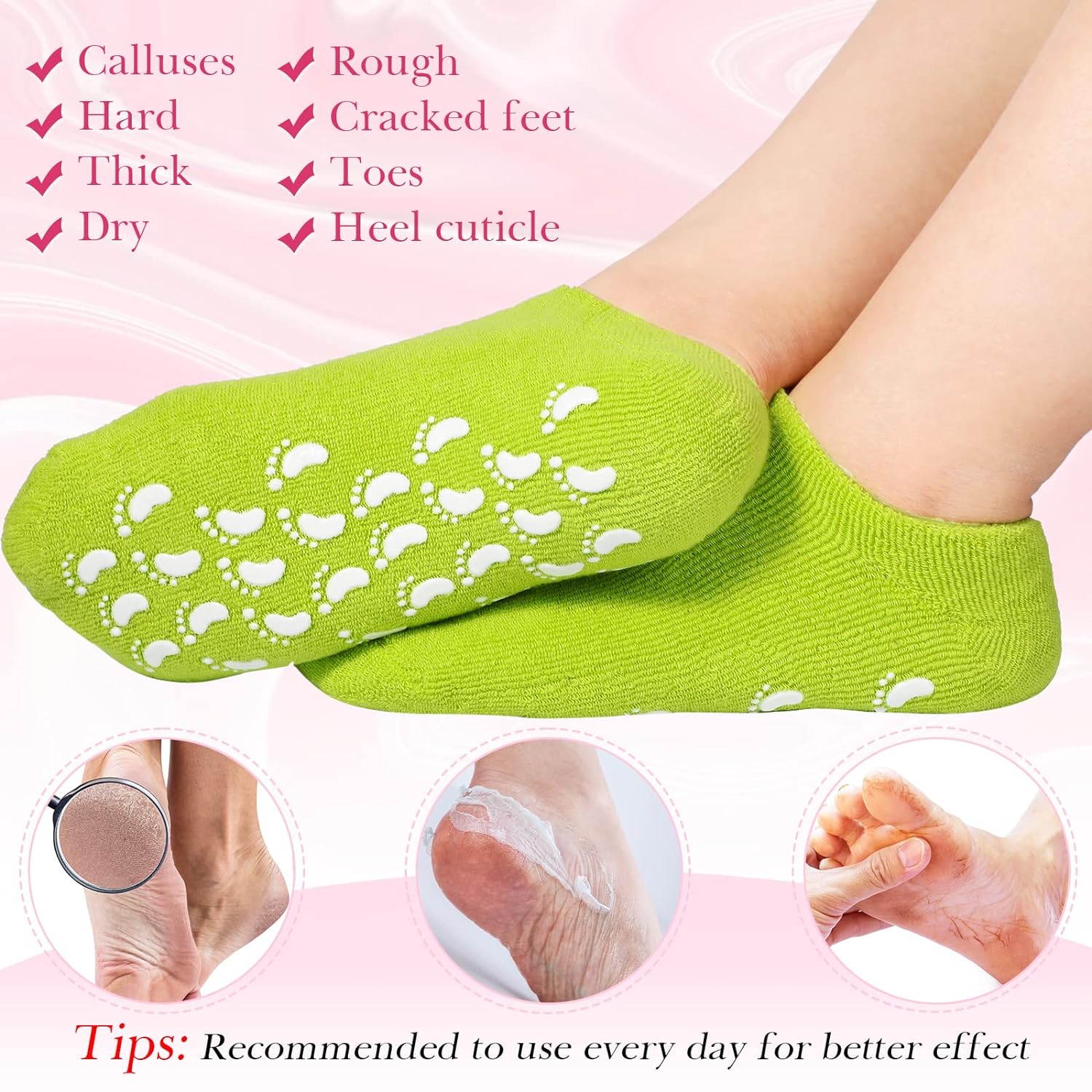 Socks Soft Socks for Repairing and Softening Dry Cracked Feet Skins Comfortable Socks (No Box Packing / Without Gel Socks) - Discount Karo