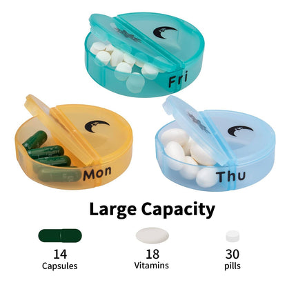 Weekly Pill Organizer 2 Times a Day Travel 7 Day Pill Box Twice a Day Daily Medicine Pill Case with Large Compartments - Discount Karo