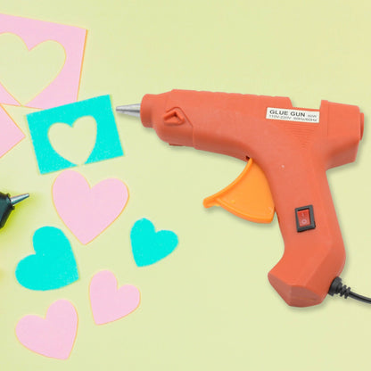 Professional 60 Watt Hot Melt Glue Gun with 5 Glue Sticks & On/Off Switch - Discount Karo