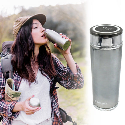 Stainless Steel Thermos Water Bottle | 24 Hours Hot and Cold | Easy to Carry | Rust & Leak Proof | Tea | Coffee | Office| Gym | Home (350ml) - Discount Karo