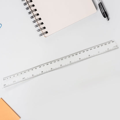 Transparent Ruler, Plastic Rulers, For School Classroom, Home, Or Office (30 Cm) - Discount Karo