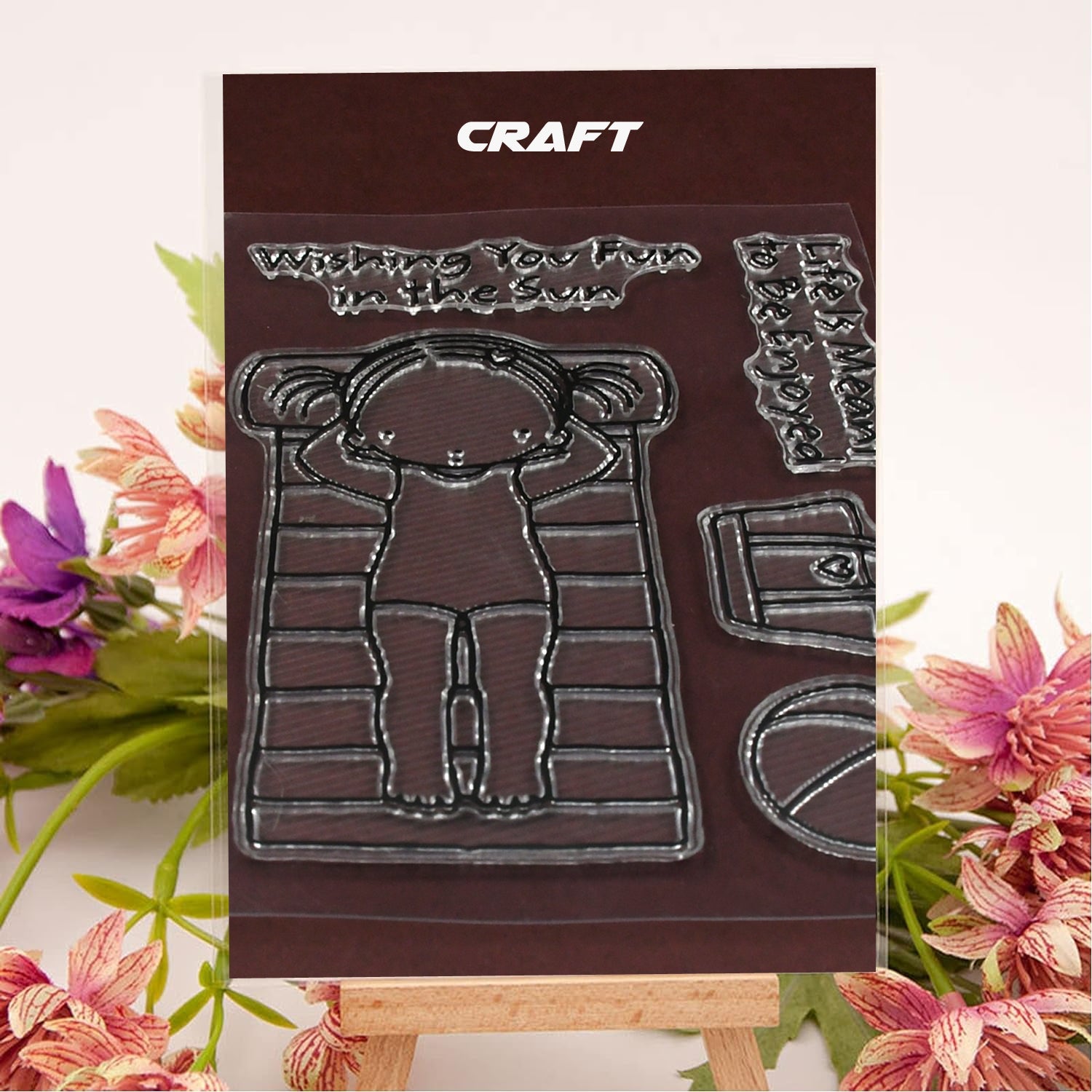 Reusable Rubber Stamp, TPR Stamp DIY Accessories Good Stamping Effect DIY Transparent Stamp Stick Repeatedly for Envelope for Diary for Invitation Letter, Photo Album Decoration for Paper Crafts (Mix Design / 1 Set) - Discount Karo