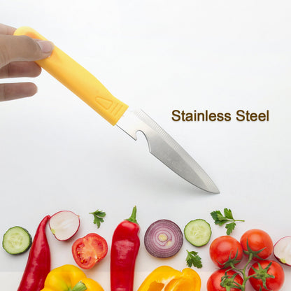 Stainless Steel Knife For Kitchen Use, Knife Set, Knife & Non-Slip Handle With Blade Cover Knife, Fruit, Vegetable,Knife Set (1 Pc) - Discount Karo