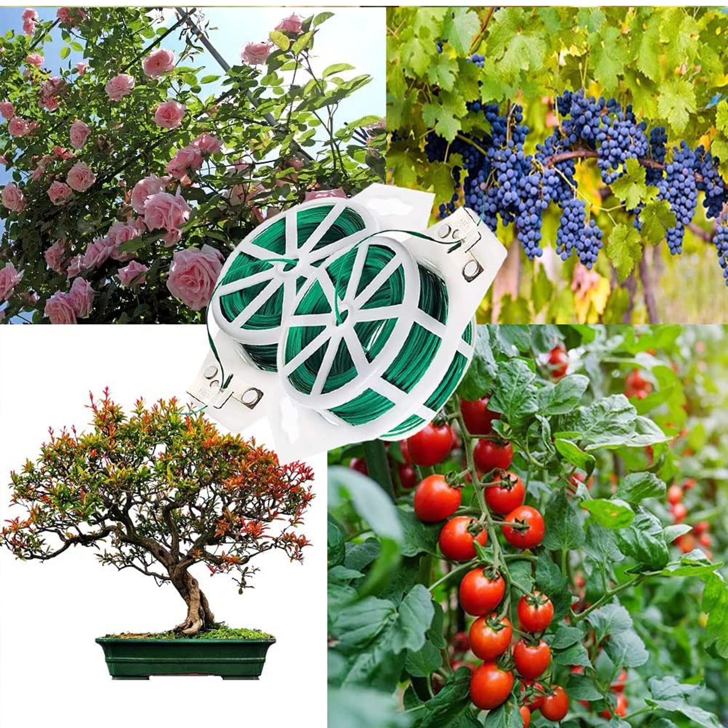 Garden Wire, Sturdy Plant Ties for Support, Garden Ties with Cutter for Tomatoes Vines, Plant Wire Tie Wire for Indoor, Outdoor, Home and Office Use (50 Mtr) - Discount Karo