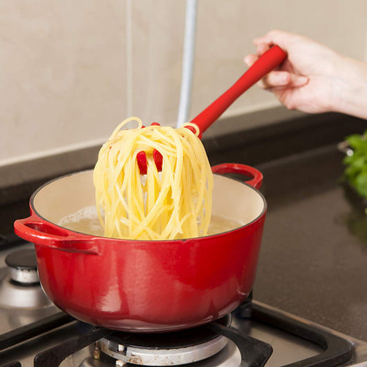 Pasta Fork Silicone Cookware Spaghetti Strainer Server Spoon no Hurt The Pot High Temperature Resistant Nonslip. - Discount Karo