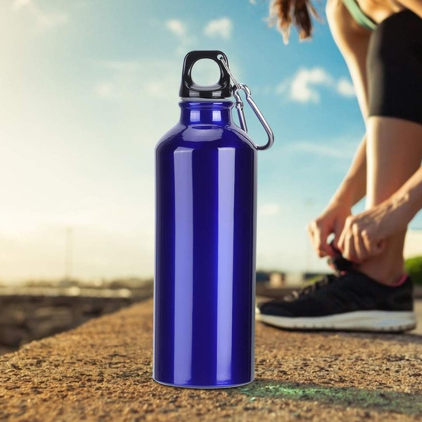 Aluminium Sports Water Bottle, 1 Pc (Capacity 500 ML Approx) - Discount Karo