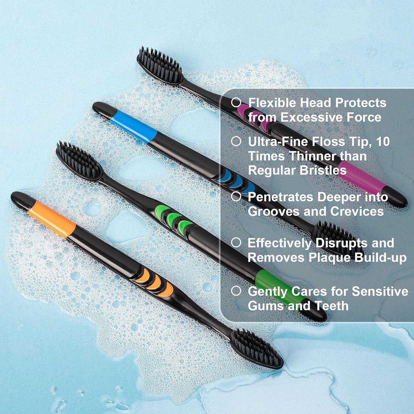 Plastic Toothbrush With Plastic Round Box for Men and Women, Kids, Adults Plastic Toothbrush (10 pcs Set) - Discount Karo