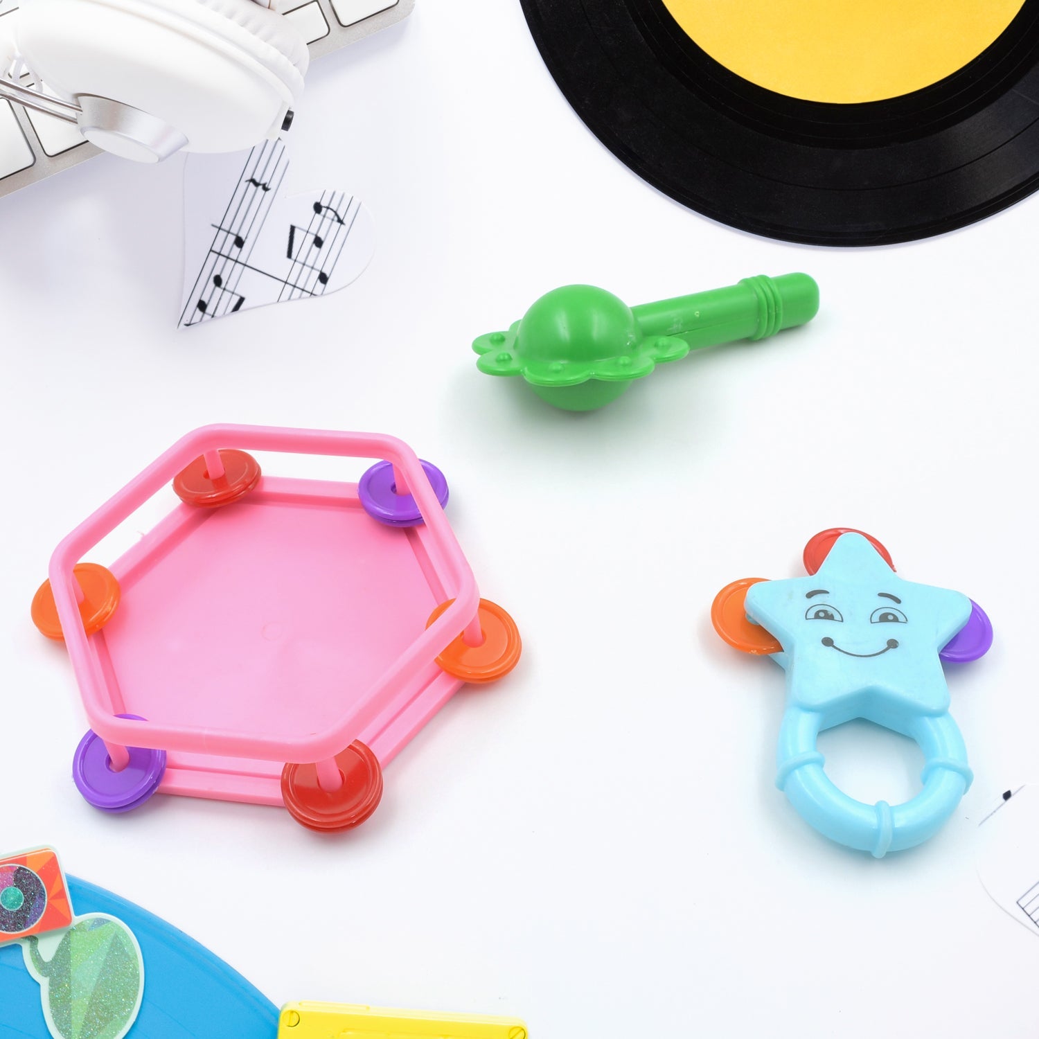 Musical Gallery Khanjari Musical Instrument Toy Baby Play Toy Fun Return Gift for Kids Birthday  (3 Pc Set) - Discount Karo