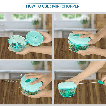 Effortless Chopping: Manual Food Chopper (Compact & Powerful) - Discount Karo