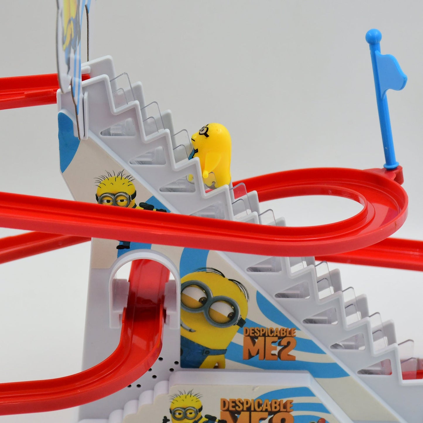 Ducks Climb Stairs Toy Roller Coaster, Electric Duck Chasing Race Track Set, Fun Duck Stair Climbing Toy with Flashing Lights Music and 3 Ducks, Small Ducks Climbing Toys - Discount Karo