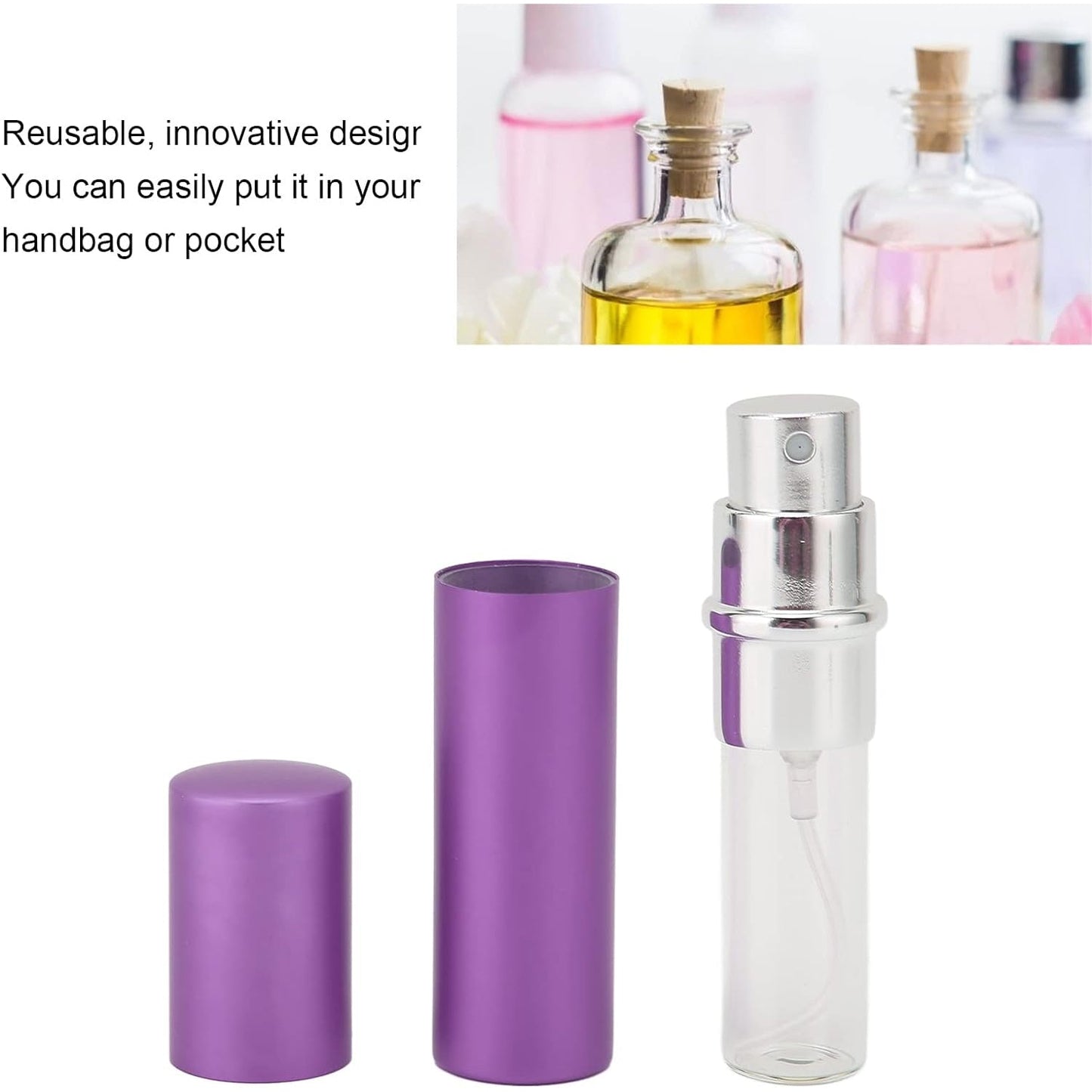 Empty Spray / Perfume Bottle Refillable Fine Mist Perfume For Sanitizer Travel Beauty Makeup Perfume filler (1 Pc) - Discount Karo