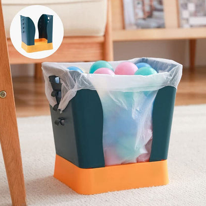 Expandable Trash Can (1 Pc): Plastic, Large Capacity, Kitchen & Bathroom