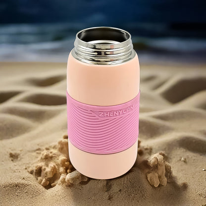 Insulated Stainless Steel Bottle With Rubber Grip (420 ML) - Discount Karo