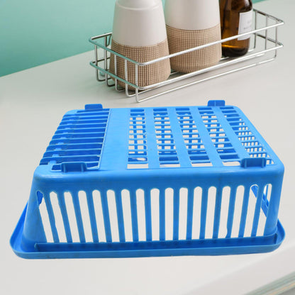 Unbreakable Plastic 3 in 1 Kitchen Sink Drainer Drying Rack (Without Bottom Tray) (MOQ :- 6 Pc) - Discount Karo