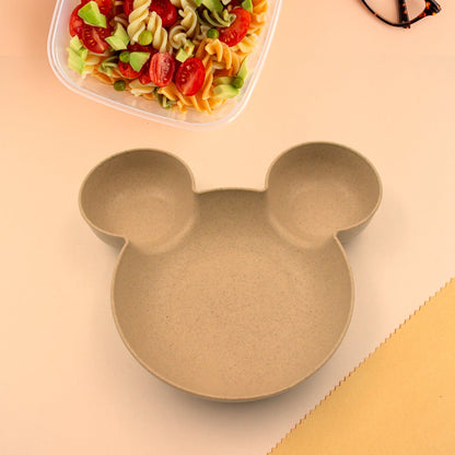 Mickey Mouse Shape Plates for Kids, BPA Free, & Unbreakable Children’s Food Plate, Kids Bowl, Fruit Plate, Baby Cartoon Pie Bowl Plate, Tableware (1 Pc) - Discount Karo