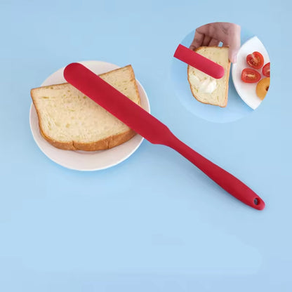 Dough Scraper Silicone Cake Spatula Non-Stick Butter Scraper Cake Mixer Ice Cream Scraper Kitchen Pastry Baking Supplies Spatula Silicone (6 Pcs Set / 25 CM) - Discount Karo