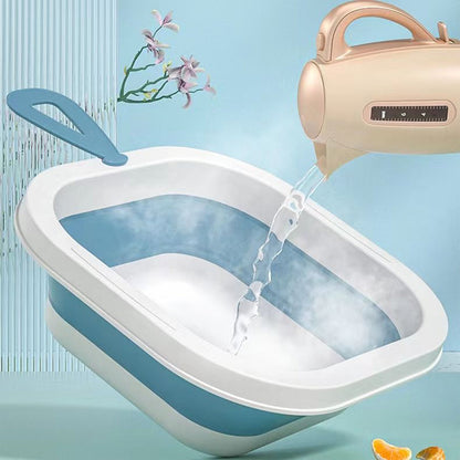 Wash Basin, Space Saving Multi Function Foldable Baby Wash basin Easy Clean Lightweight Thicken for Washing Face for Home (28×28 Cm / 1 pc) - Discount Karo