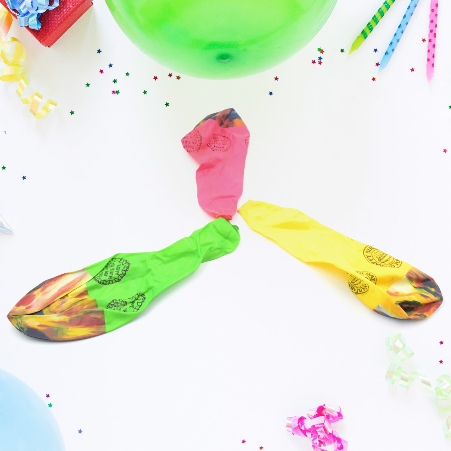 Big Size Balloons Kinds of Rainbow Party Latex Balloons for Birthday / Anniversary / Valentine's / Wedding / Engagement Party Decoration Multicolor (3 Pcs Set - Discount Karo