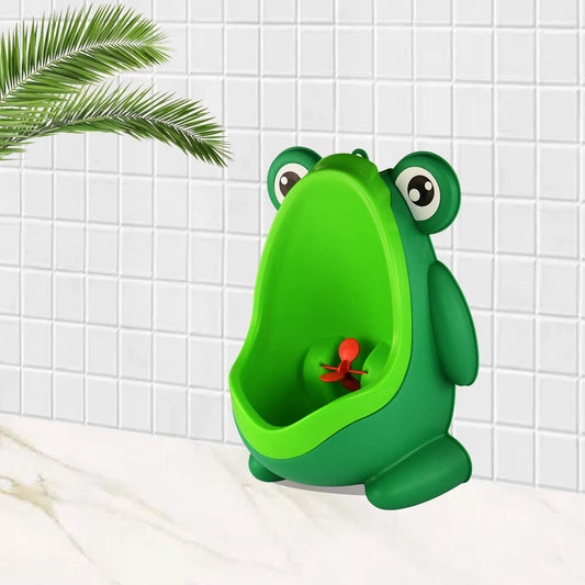 4034 Cute Forg Standing Potty Training Urinal for Boys Toilet with Funny Aiming Target 