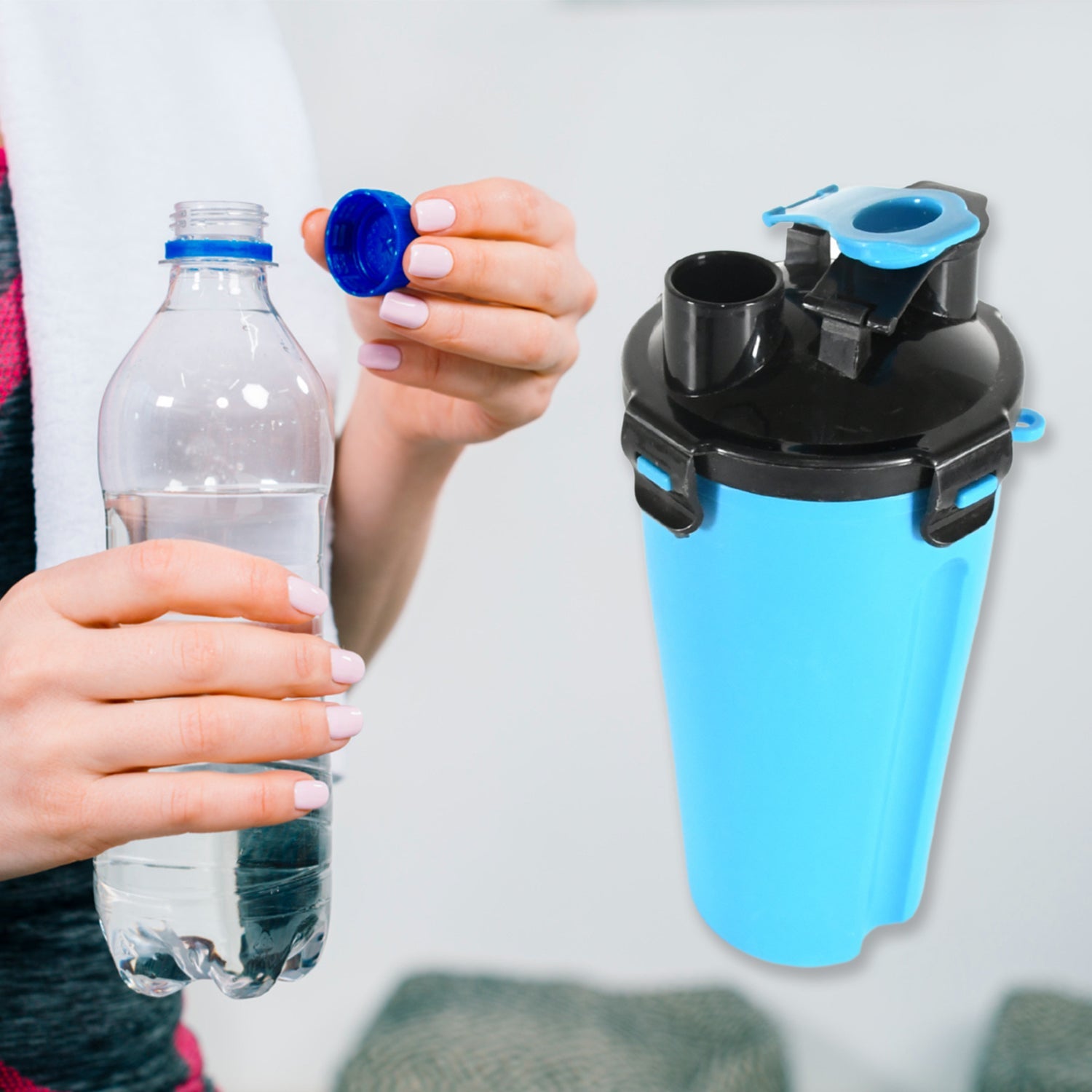 Plastic Sports Double Wall Water Bottle, High Quality Water Bottle, BPA-Free & Leak-Proof! For Kids' School, For Fridge, Office, Sports, School, Gym, Yoga (1 Pc / 400 ML Approx) - Discount Karo