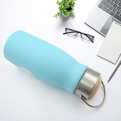 Stainless Steel Water Bottle With Handle, Fridge Water Bottle, Stainless Steel Water Bottle Leak Proof, Rust Proof, Hot & Cold Drinks, Gym Sipper BPA Free Food Grade Quality, Steel fridge Bottle For office / Gym / School (360 ML) - Discount Karo