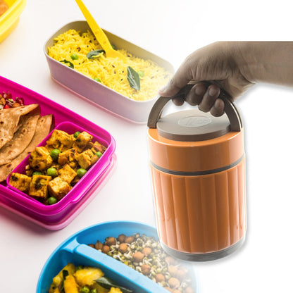 Leak-proof Thermos Flask For Hot Food, Warm Soup Cup, Vacuum Insulated Lunch Box, Food Box for Thermal Container For Food Stainless Steel - Discount Karo