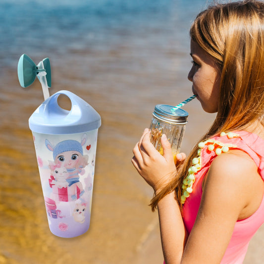 Unicorn Water Bottle with Straw & Lid for Kids (With Light) - Discount Karo