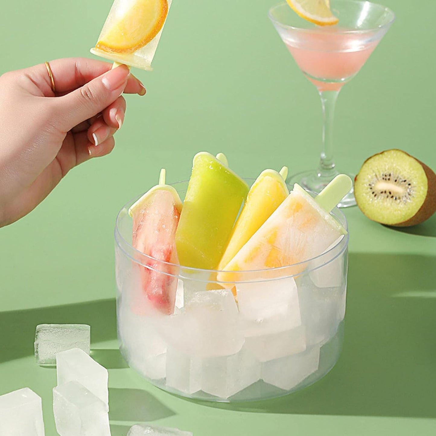 Ice Cream Candy Molds With Sticks Easy Release Summer Party Supplies Popsicles Candy Molds (8 Candy Mold Maker) - Discount Karo