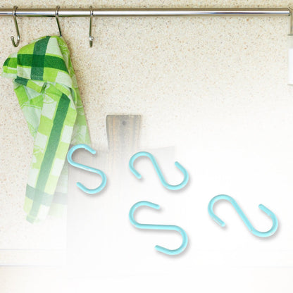 Plastic S Shaped Hook Hanger S Hanging Hooks Towel Clothes Hook for Spoon Pan Pot Towel in Kitchen Bedroom Bathroom Office (4 Pcs Set) - Discount Karo