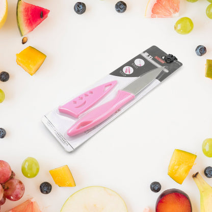 Stainless Steel Fruit Knife, New Sharp and Durable Fruit Knife Small, Comfortable Non-slip Handle, with Protective Cover, Suitable for Most Types of Vegetables and Fruits(1 Pc) - Discount Karo