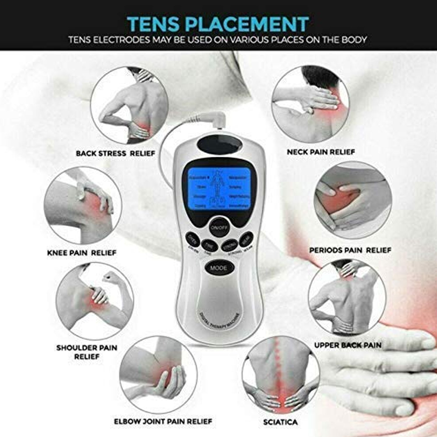 Multifunction Pain Relief Massager (Electric, Pulse Therapy) - Neck, Back, Body Without Adaptor - Discount Karo