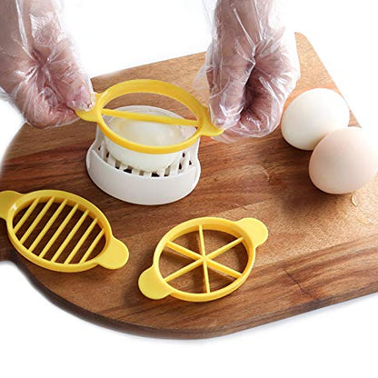 Egg Slicer, 3 in 1 Boiled Egg Slicer, Egg Slicer, Preserved Egg Slicer, Home Restaurant Kitchen Tool (1 Pc) - Discount Karo