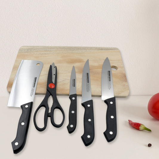 Stainless Steel 6 Piece Kitchen Knife Knives Set For Home Restaurant - Discount Karo