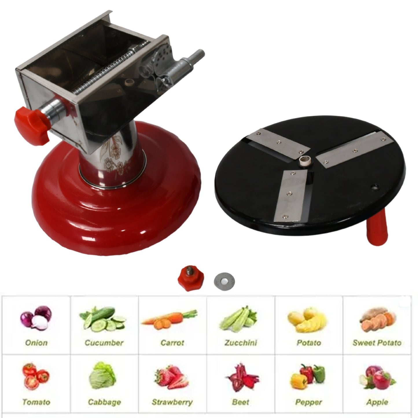 Stainless Steel Chips Maker and Vegetable Slicer for Kitchen Potato Slicer Graters and Chippers. Chips Maker is Suitable for Vegetable Cuttings. Chips Maker Consist Hard Coated Iron Wheel and Stand. - Discount Karo