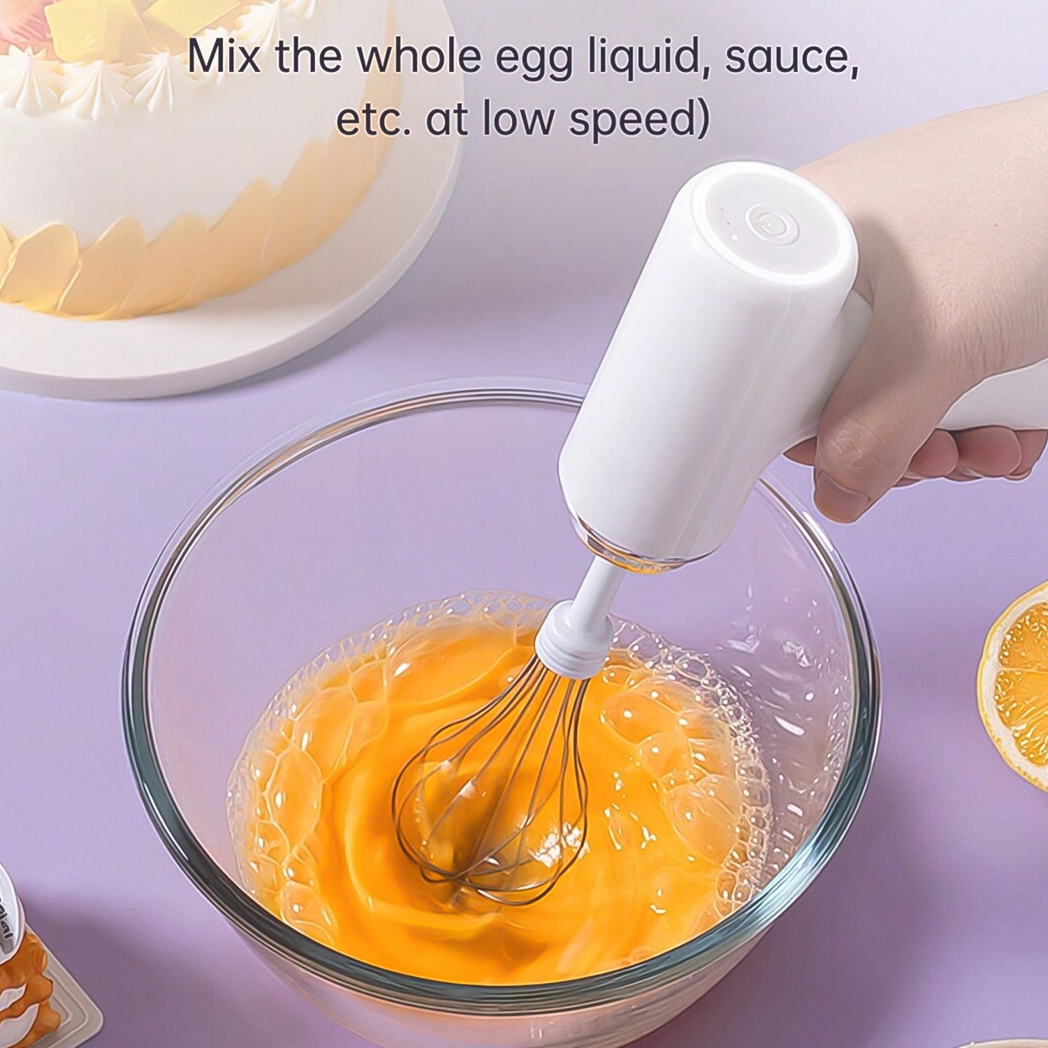 Wireless Hand Mixer, Charging Handheld  2pc portable Whisk Mini High Power Beater Baking Hand Held Mixer, Portable Kitchen Blender. - Discount Karo