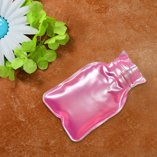 Simple Pink small Hot Water Bag with Cover for Pain Relief, Neck, Shoulder Pain and Hand, Feet Warmer, Menstrual Cramps. - Discount Karo