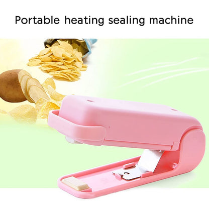 7675 Mini Sealing Machine Plastic Bag Sealer Portable Mini Super Seal Packing Plastic Bag Tool Sealing Machine Hand Held Heat (1Pc) 