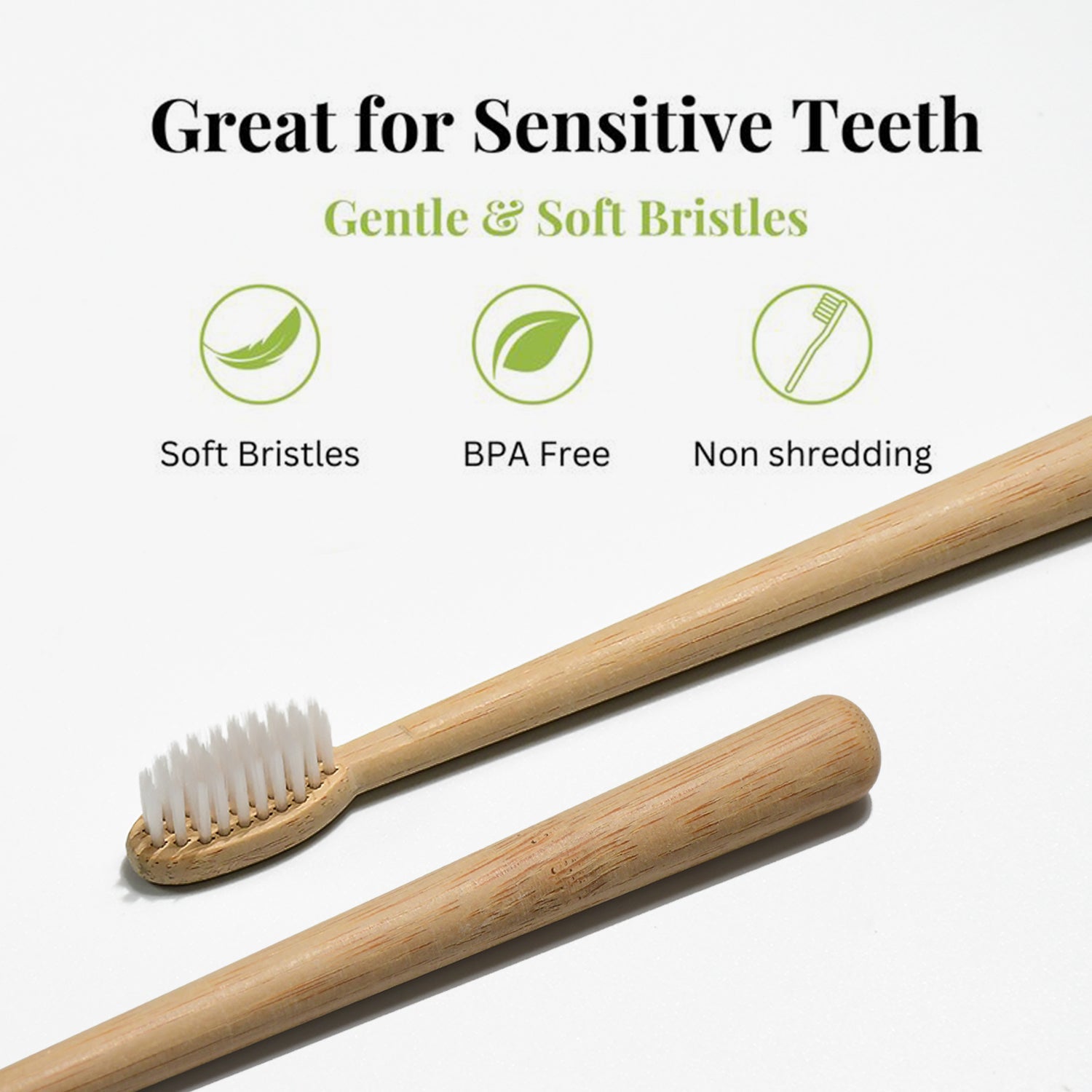 Bamboo Wooden Toothbrush Soft Toothbrush Wooden Child Bamboo Toothbrush Biodegradable Manual Toothbrush for Adult, Kids (15 pcs set / With Round Box) - Discount Karo