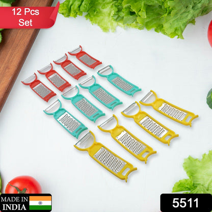 Kitchen 3 in 1 Multi Purpose Vegetable Peeler Grater Cutter for Food Preparation Kitchen 3 in 1 Multi Purpose Vegetable Peeler Grater Cutter for Food Preparation (12 Pc Set) - Discount Karo