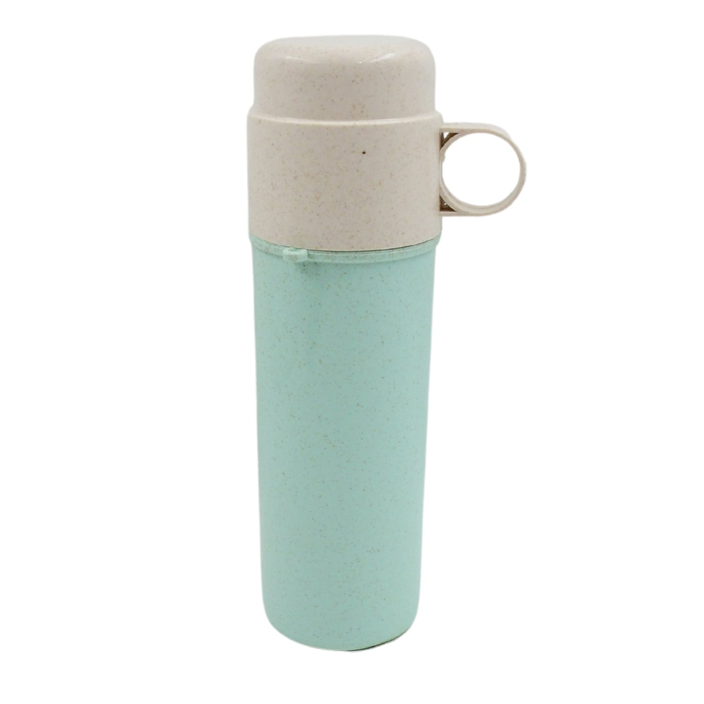 Travel Coffee Cup Portable Water Bottle Wheat Straw Coffee Tea Mug Coffee Mug with Lids for Coffee Tea Portable for School (300 ML Approx) - Discount Karo