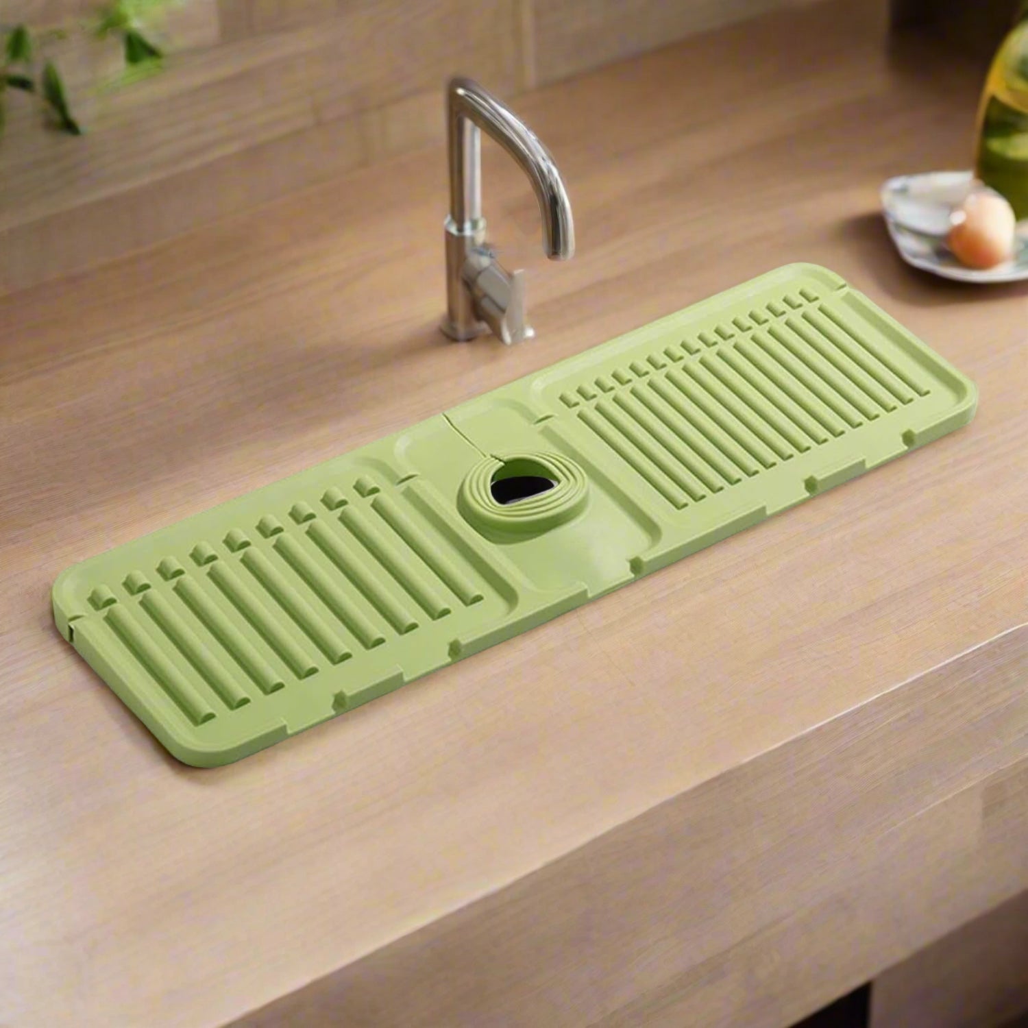 Silicone Sink Faucet Pad, Drip Protector Splash Countertop, Rubber Drying Mat, Sink Splash Guard for Kitchen Bathroom Bar. - Discount Karo