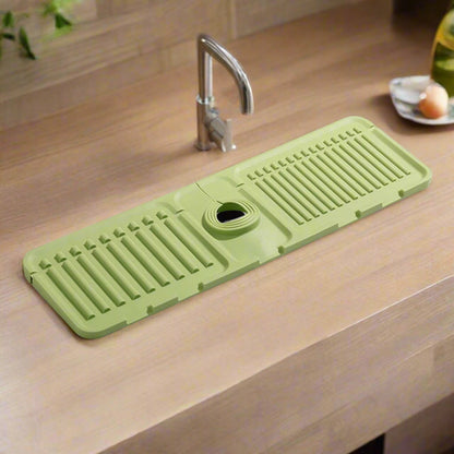 Silicone Sink Faucet Pad, Drip Protector Splash Countertop, Rubber Drying Mat, Sink Splash Guard for Kitchen Bathroom Bar. - Discount Karo