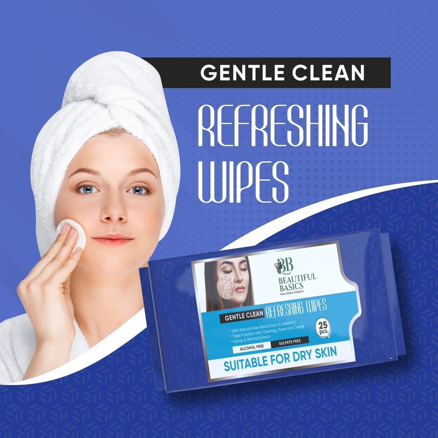 Refreshing Wet Wipes for Face | Facial Cleansing | Refreshing & Skin Hydration| Soothing for skin | pH Balance & Alcohol Free | Nourishing with Fruit extract | 25 Wipes - Discount Karo