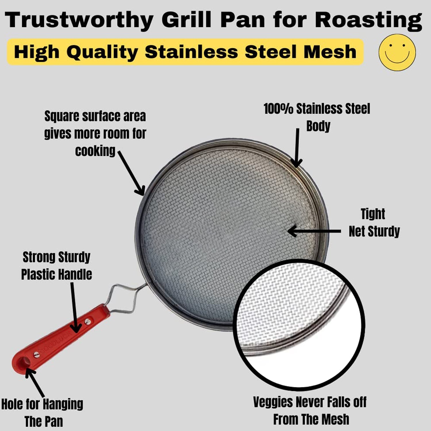 7119 Steel Roaster Grill Jali For Papad ,Tandoor & Chapati Roast Use ( 1 pc ) 