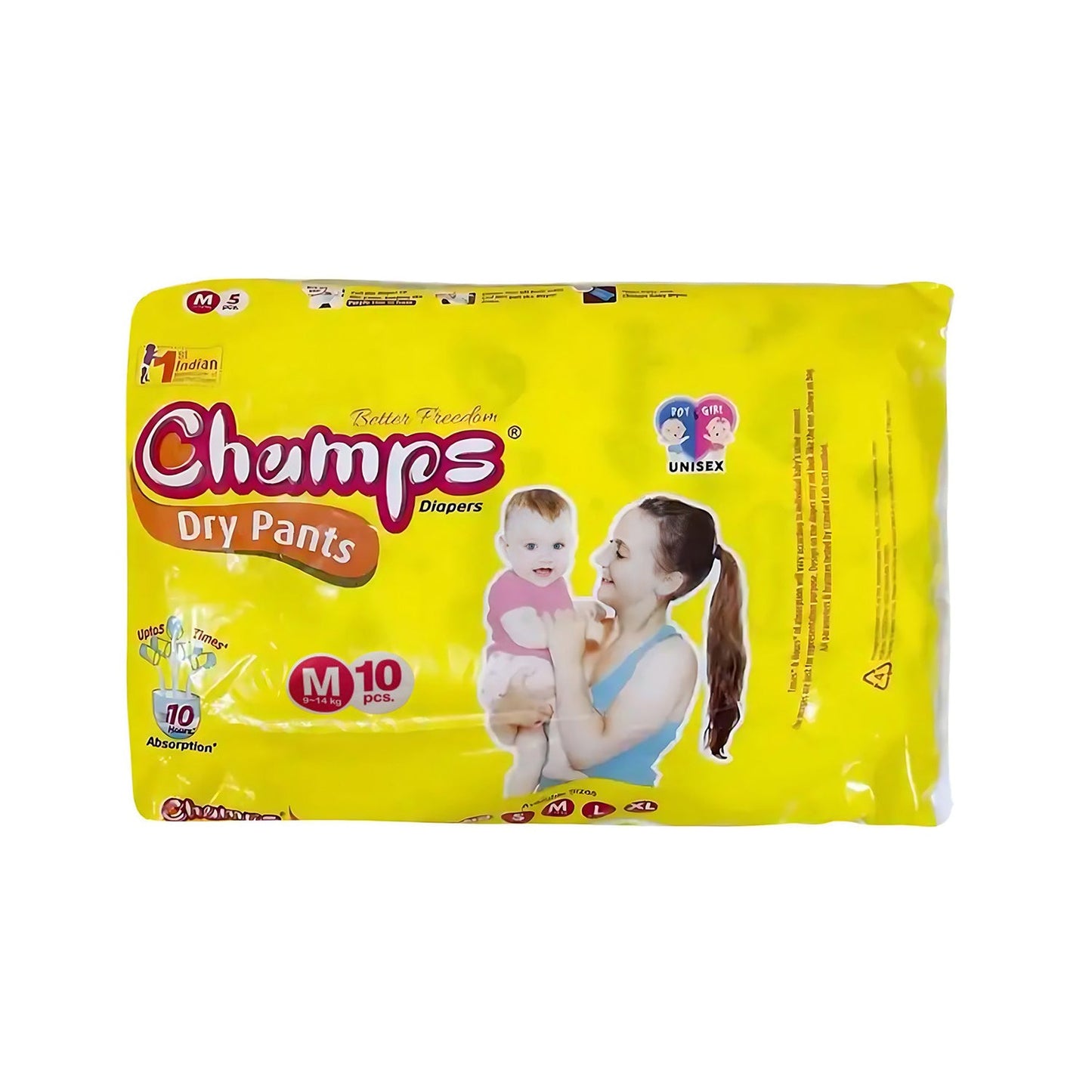 Travel Must-Have: Champs Medium Diaper Pants (10 Pcs) - Leakproof - Discount Karo