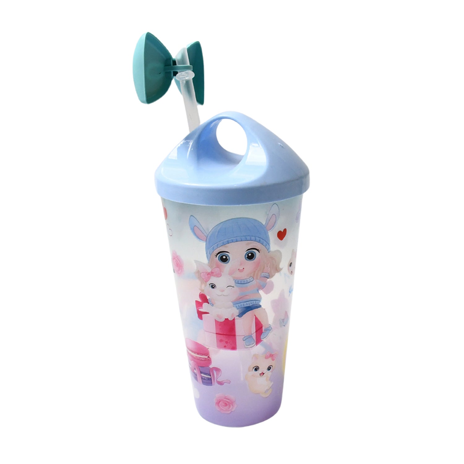 Unicorn Water Bottle with Straw & Lid for Kids (With Light) - Discount Karo