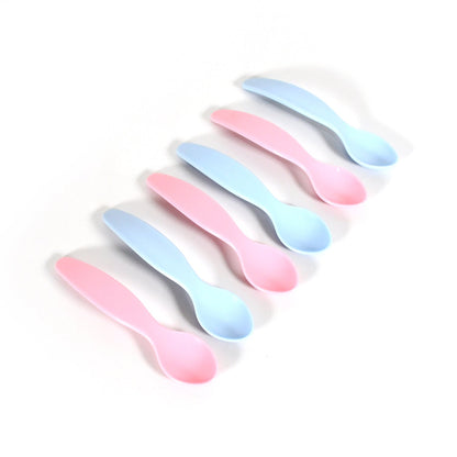 Kids Cute Food Grade Foods Feeding Training Baby Spoon (Set of 6 pcs) - Discount Karo