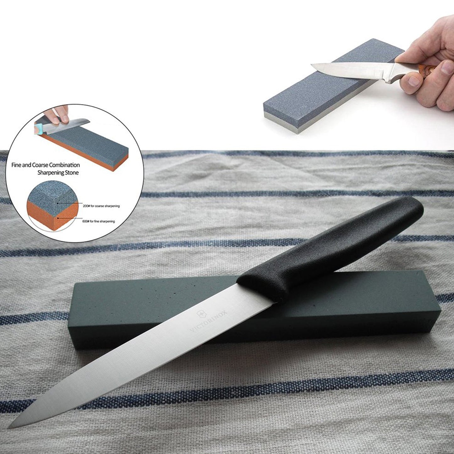 Knife Sharpening Stone, High Density Thicken Whetstone Set Robust Safe to Use for Scissors for Axe (MOQ :- 9 Pc) - Discount Karo