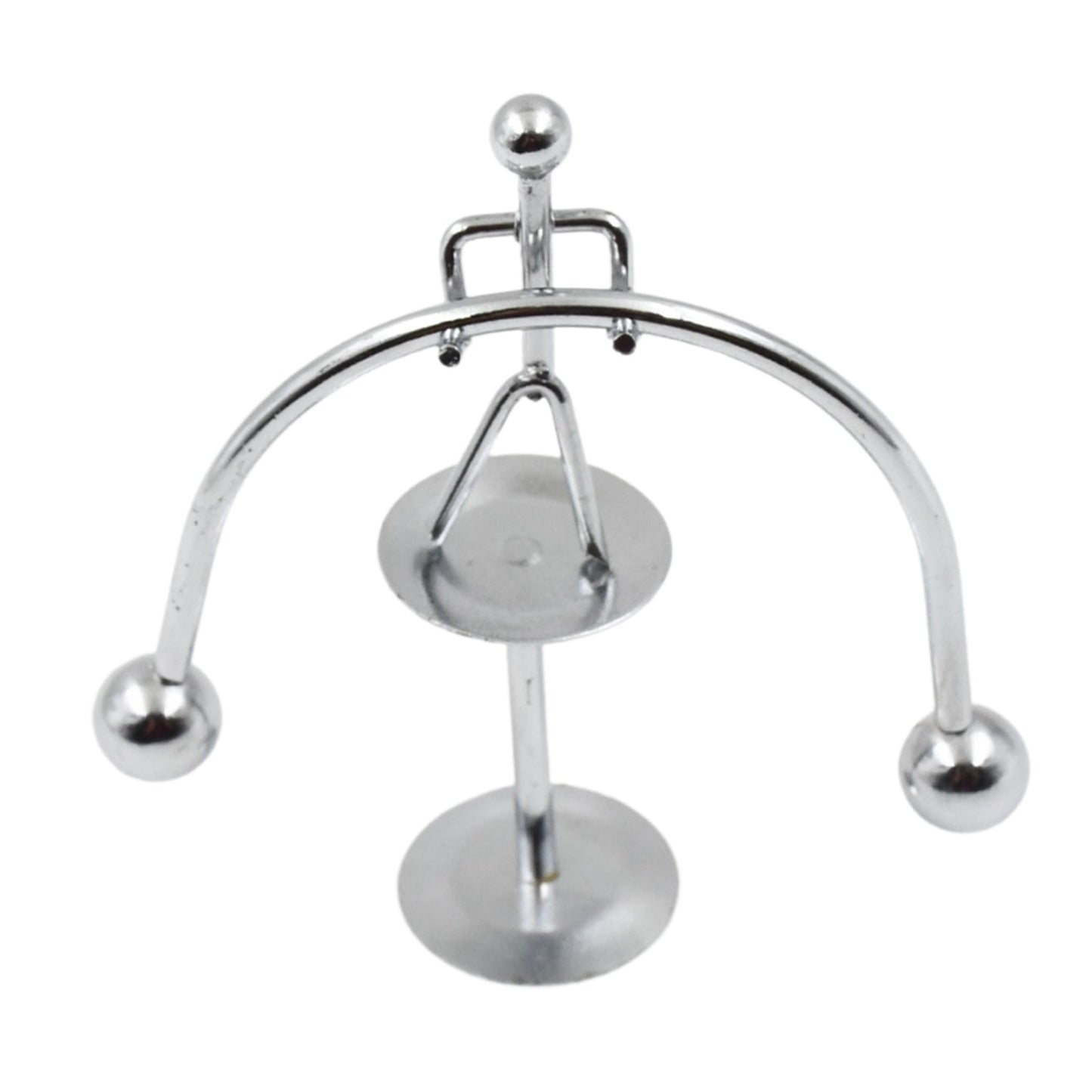 Mini Steel Balance Toy (1 Pc): Desk Decor, Perpetual Motion, Physics Toy - Discount Karo