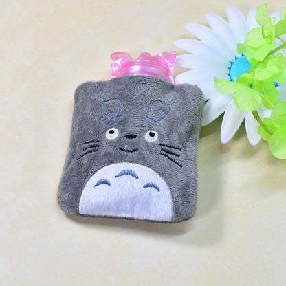 Totoro Cartoon Small Hot Water Bag with Cover for Pain Relief - Discount Karo